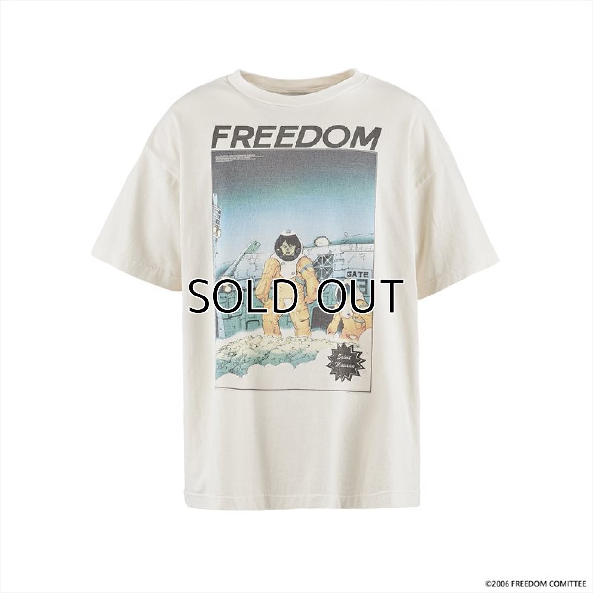 画像1: ©SAINT Mxxxxxx FREEDOM FD_SS TEE ASTRO White (Tシャツ) (1)