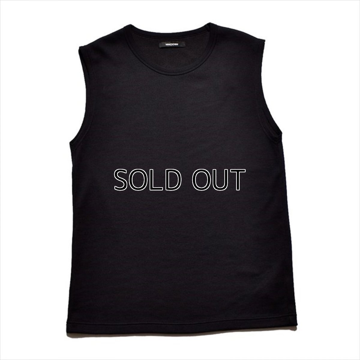 画像1: MINEDENIM Roundneck Nosleeve Rib T-Shirt (ノースリーブTシャツ) (1)