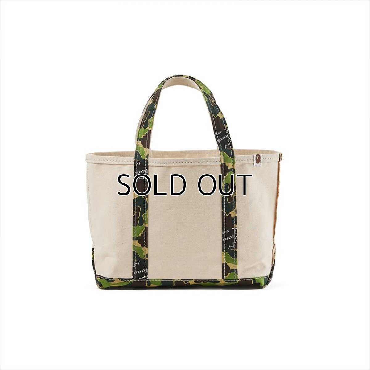 画像1: ©SAINT Mxxxxxx A BATHING APE AP_TOTE BAG MEDIUM White/Camo (トートバッグ) (1)