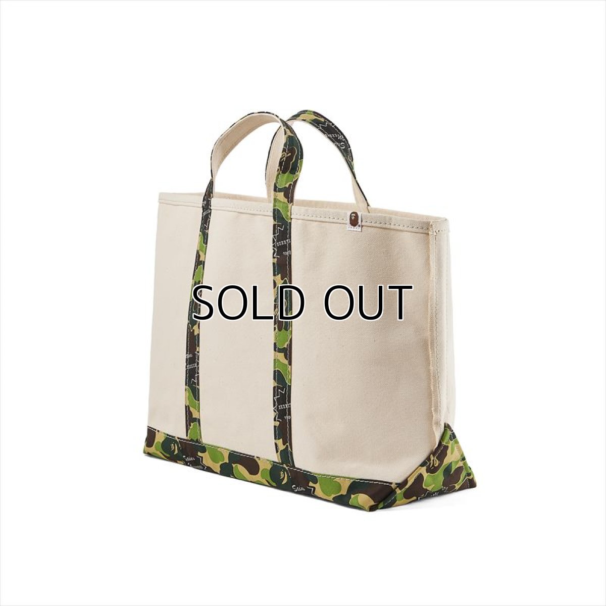画像2: ©SAINT Mxxxxxx A BATHING APE AP_TOTE BAG LARGE White/Camo (トートバッグ) (2)