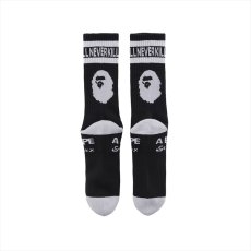 画像3: ©SAINT Mxxxxxx A BATHING APE AP_SOCKS APE Black (ソックス) (3)