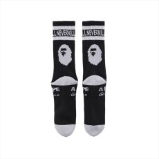 画像3: ©SAINT Mxxxxxx A BATHING APE AP_SOCKS APE Black (3)