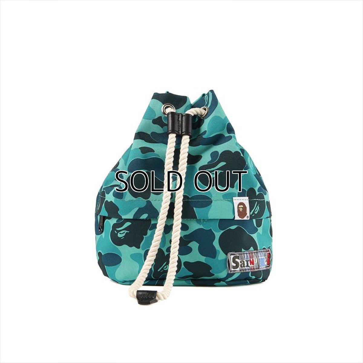 画像2: ©SAINT Mxxxxxx A BATHING APE AP_ROPE SNAP BAG Blue Camo (バッグ) (2)