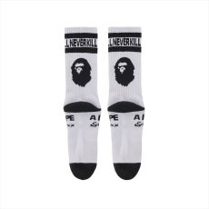 画像3: ©SAINT Mxxxxxx A BATHING APE AP_SOCKS APE White (3)