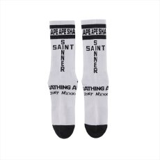 画像2: ©SAINT Mxxxxxx A BATHING APE AP_SOCKS APE White (ソックス) (2)