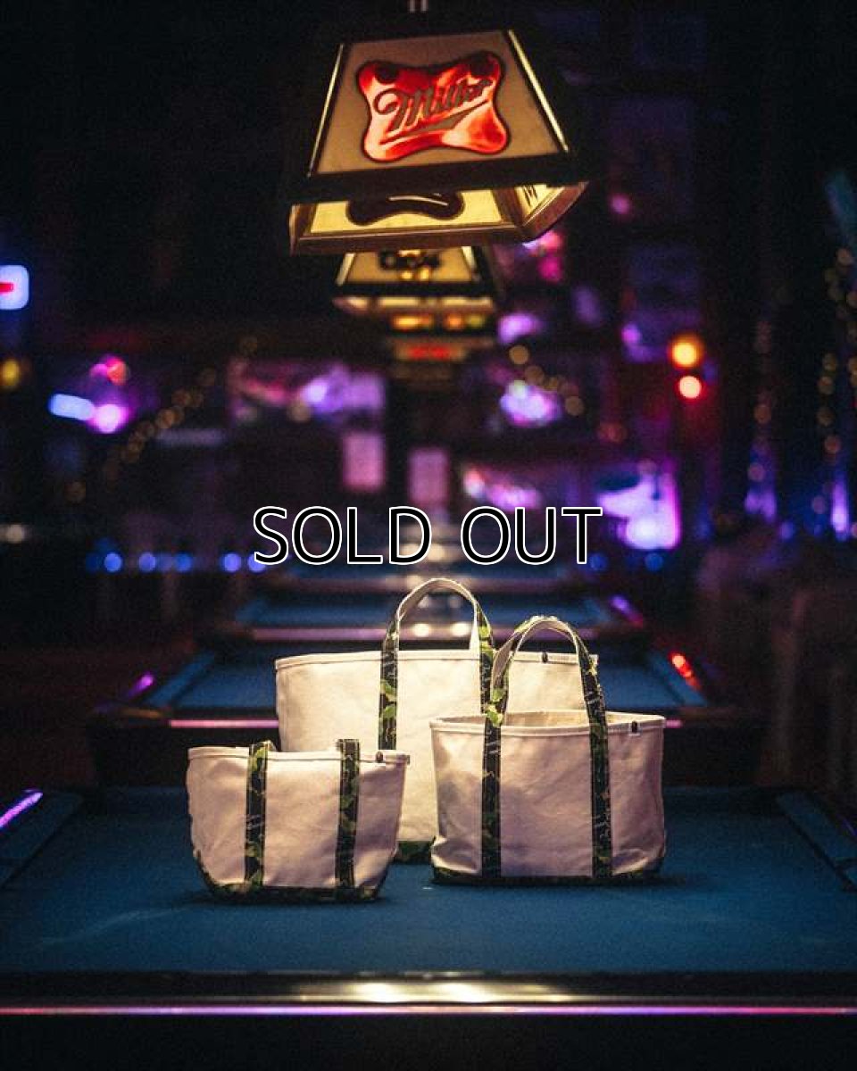 画像4: ©SAINT Mxxxxxx A BATHING APE AP_TOTE BAG LARGE White/Camo (トートバッグ) (4)