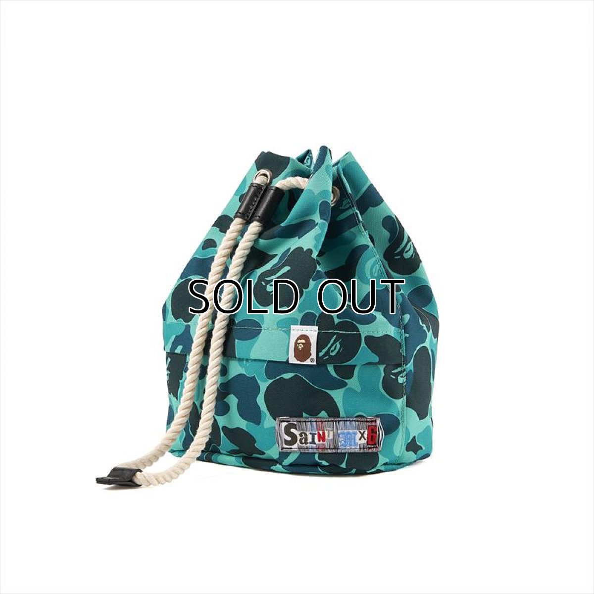 画像1: ©SAINT Mxxxxxx A BATHING APE AP_ROPE SNAP BAG Blue Camo (バッグ) (1)