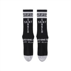 画像2: ©SAINT Mxxxxxx A BATHING APE AP_SOCKS APE Black (2)