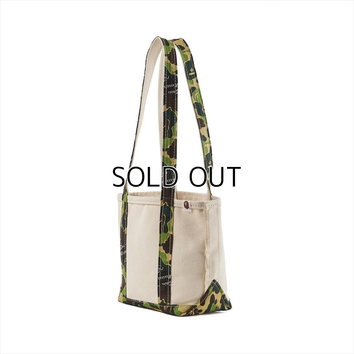 画像2: ©SAINT Mxxxxxx A BATHING APE AP_TOTE BAG SMALL White/Camo (トートバッグ) (2)