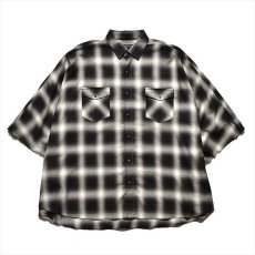 画像1: MINEDENIM Ombre Check Square Big Western Shirt (1)