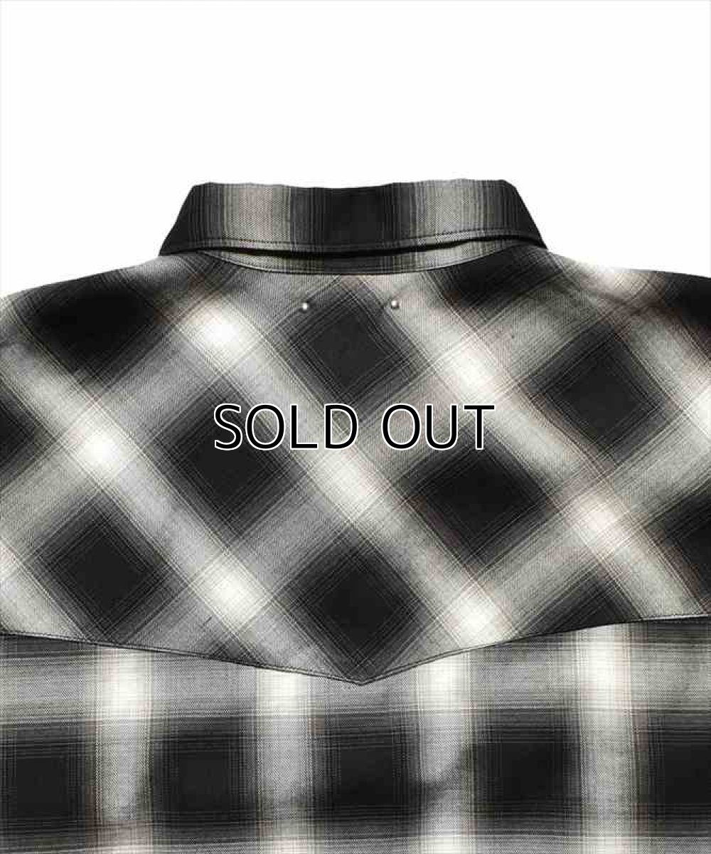 画像5: MINEDENIM Ombre Check Square Big Western Shirt (チェックウエスタンシャツ) (5)