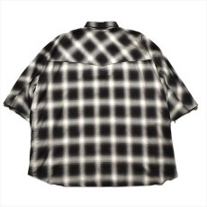画像4: MINEDENIM Ombre Check Square Big Western Shirt (チェックウエスタンシャツ) (4)