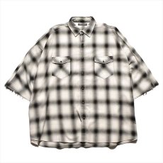 画像1: MINEDENIM Ombre Check Square Big Western Shirt (1)