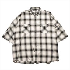 画像1: MINEDENIM Ombre Check Square Big Western Shirt (チェックウエスタンシャツ) (1)