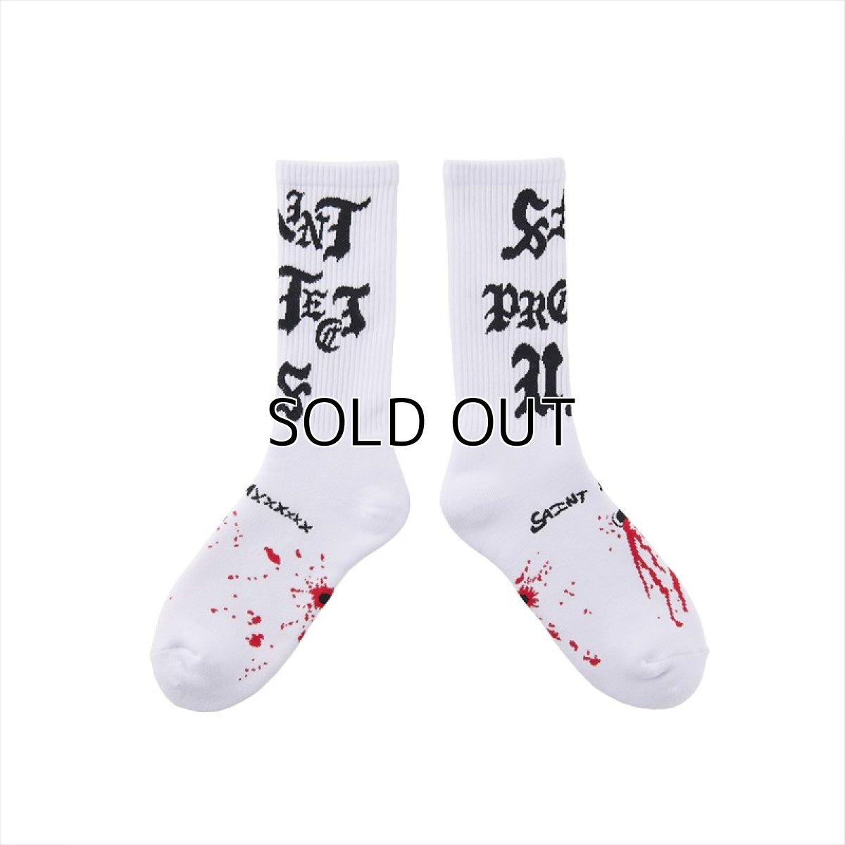 画像1: ©SAINT Mxxxxxx SOCKS SAINT PROTECT White (ソックス) (1)