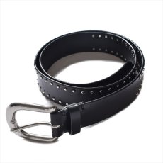 画像1: MINEDENIM Double Studs Leather Belt (ベルト) (1)