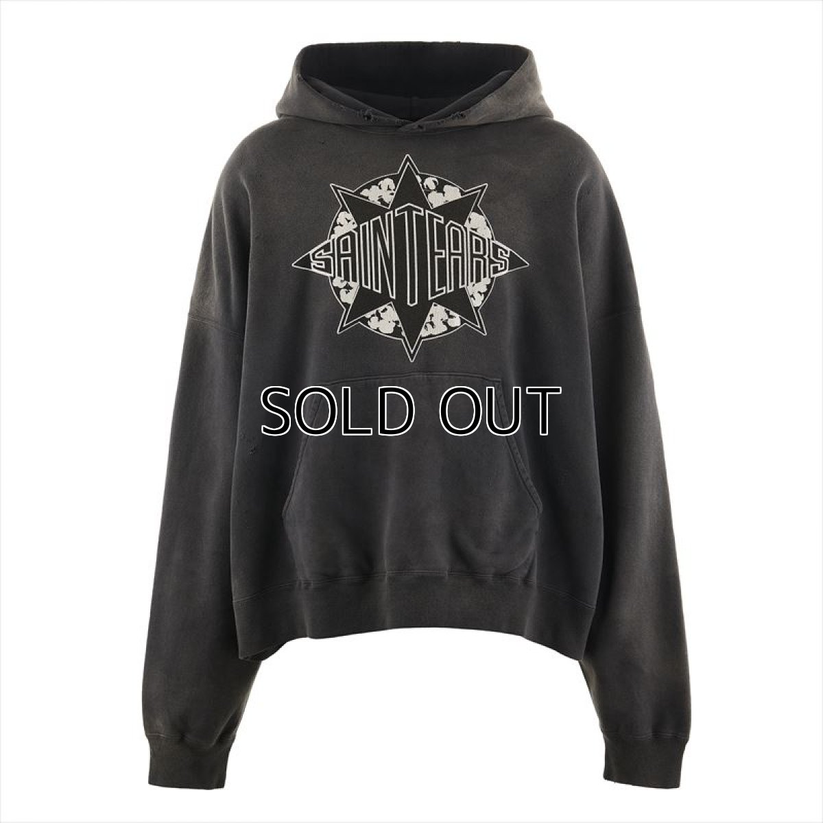 画像1: ©SAINT Mxxxxxx DENIM TEARS DT_HOODIE ST TEARS Black (パーカー) (1)