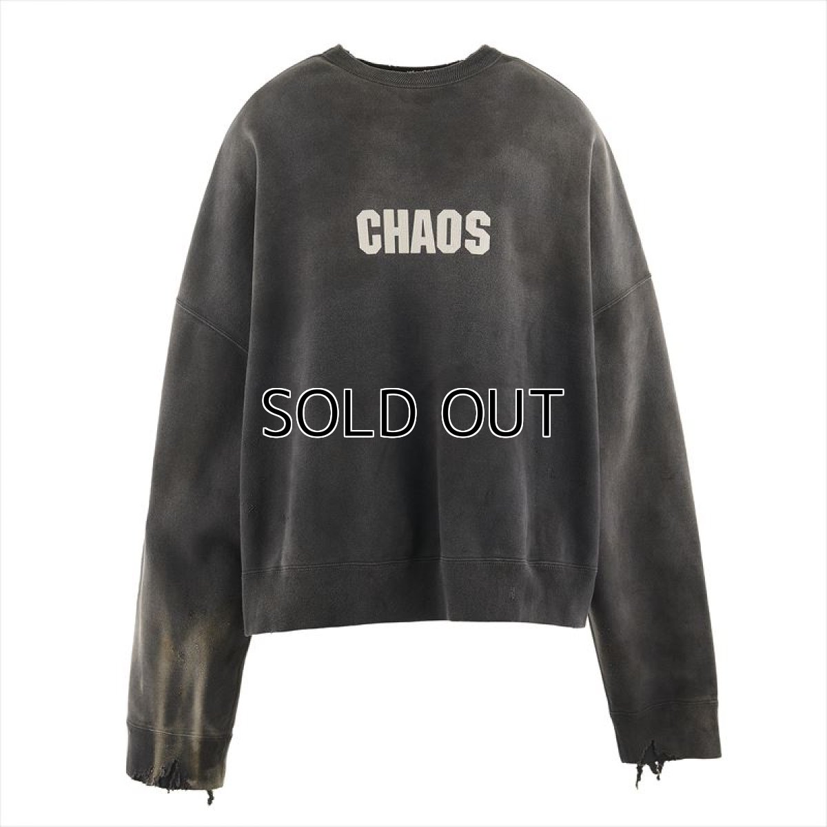画像2: ©SAINT Mxxxxxx CREW SWT CHAOS Charkoal (スウェット) (2)