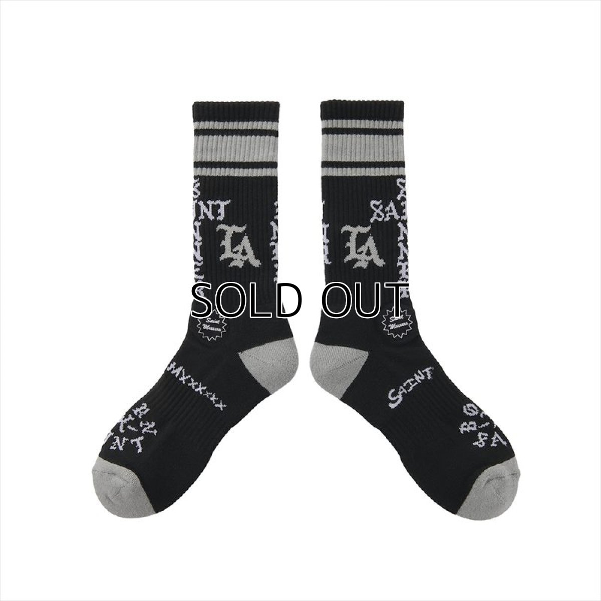 画像1: ©SAINT Mxxxxxx BORN X RAISED BR_SOCKS ST SINNER Black (ソックス) (1)