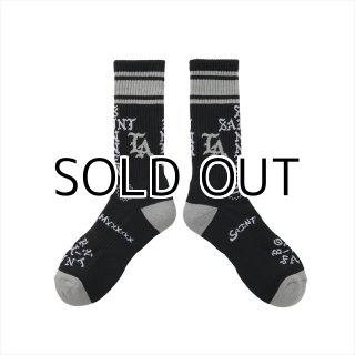 **完売必至** SAINT Mxxxxxx EYE SOCKS ソックス BLACK×WHITE SAINT Mxxxxxx BORN X RAISED BR_SOCKS ST SINNER Black