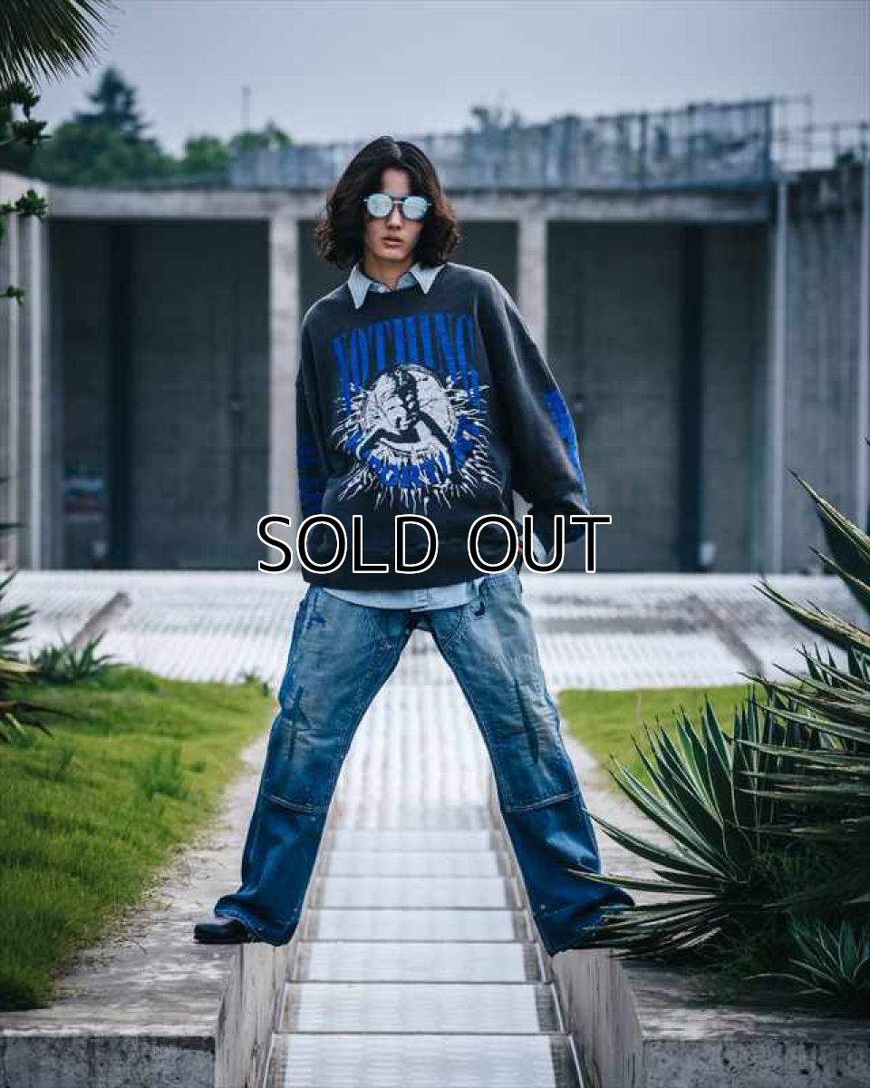 画像3: ©SAINT Mxxxxxx Kosuke Kawamura KK_CRW SWT NOTHING IMP Black (スウェット) (3)