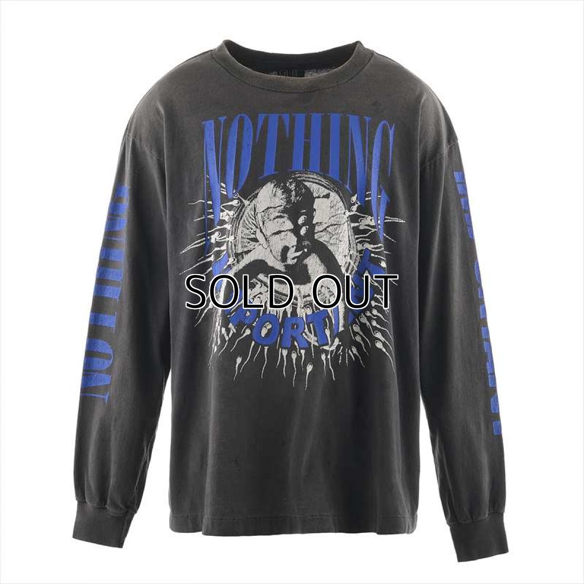 画像1: ©SAINT Mxxxxxx Kosuke Kawamura KK_LS TEE NOTHING IMP Black (ロングスリーブTシャツ) (1)