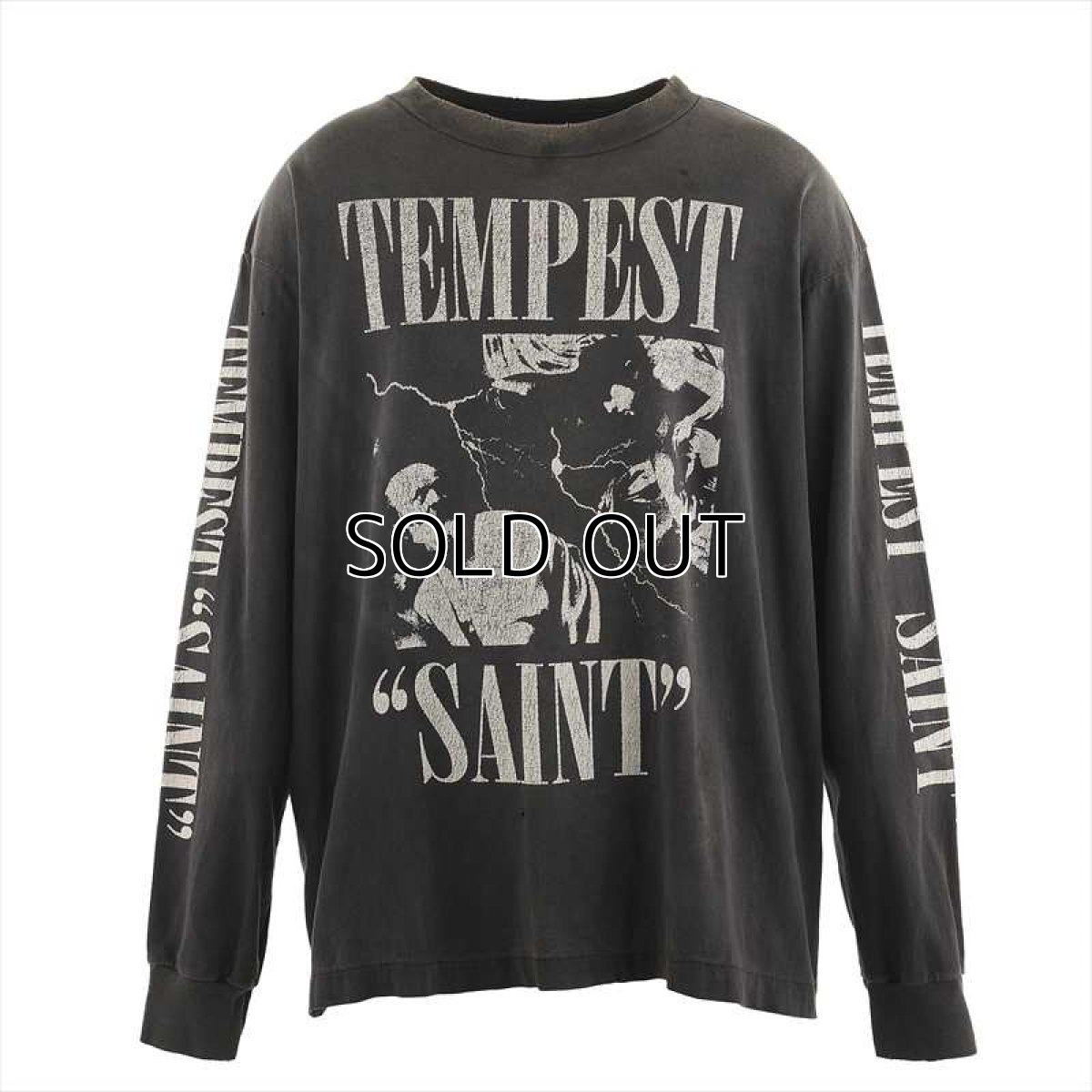 画像1: ©SAINT Mxxxxxx LS TEE TEMPEST Black (ロングスリーブTシャツ) (1)