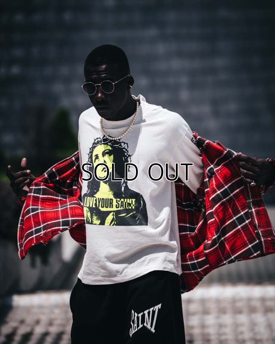 画像3: ©SAINT Mxxxxxx LS TEE LOVE UR SAINT White (ロングスリーブTシャツ) (3)