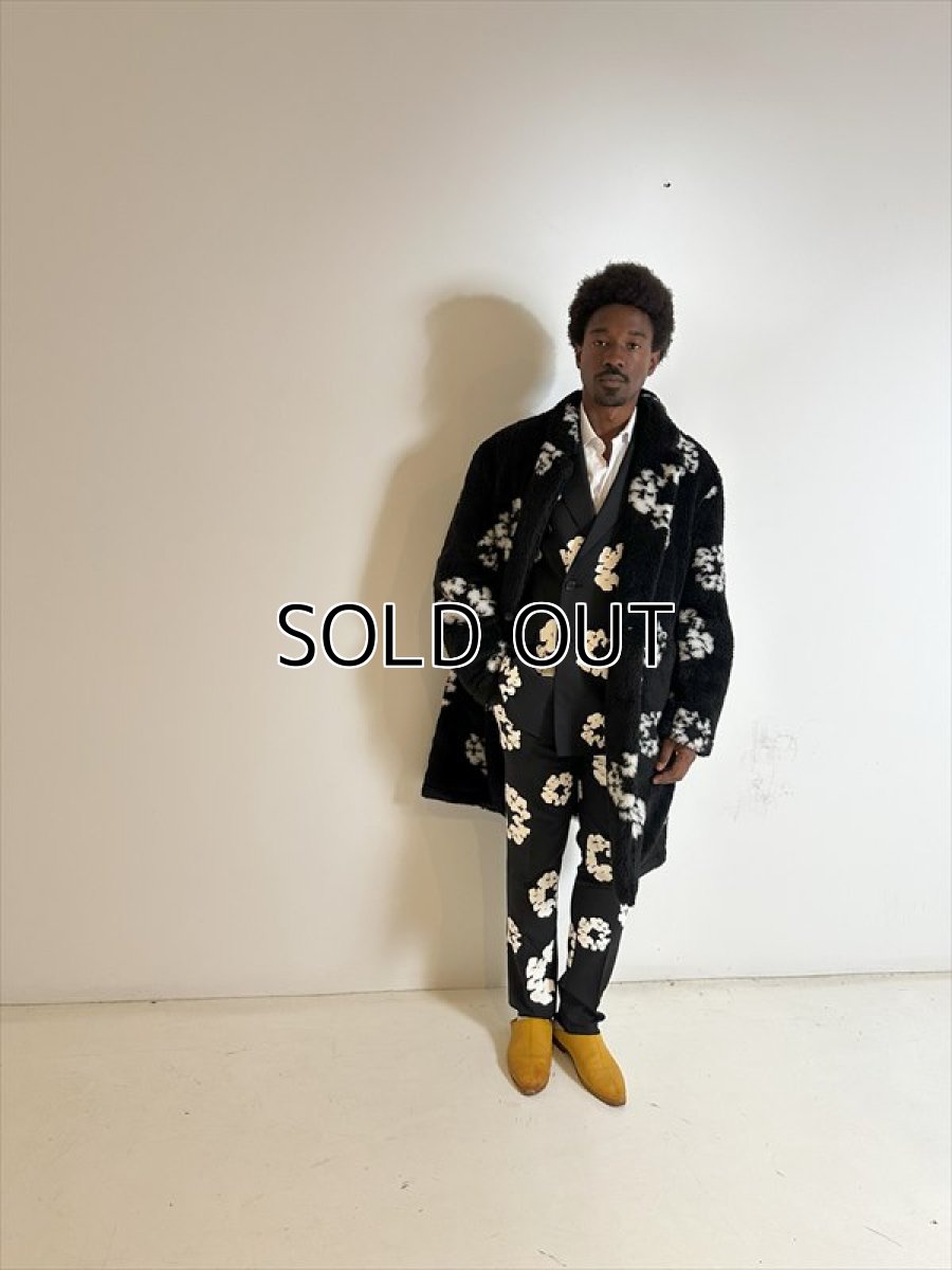 画像4: ©SAINT Mxxxxxx DENIM TEARS DT_FUR COAT CT WREATH Black (ファーコート) (4)