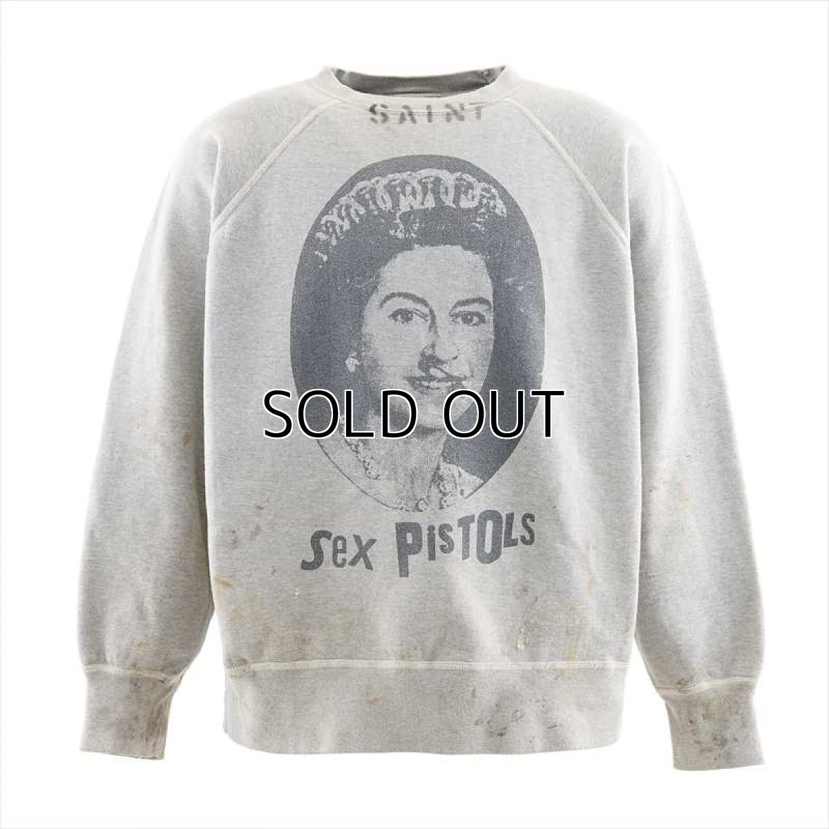 画像1: ©SAINT Mxxxxxx SEX PISTOLS SP_CRW SWT QUEEN Gray (スウェット) (1)