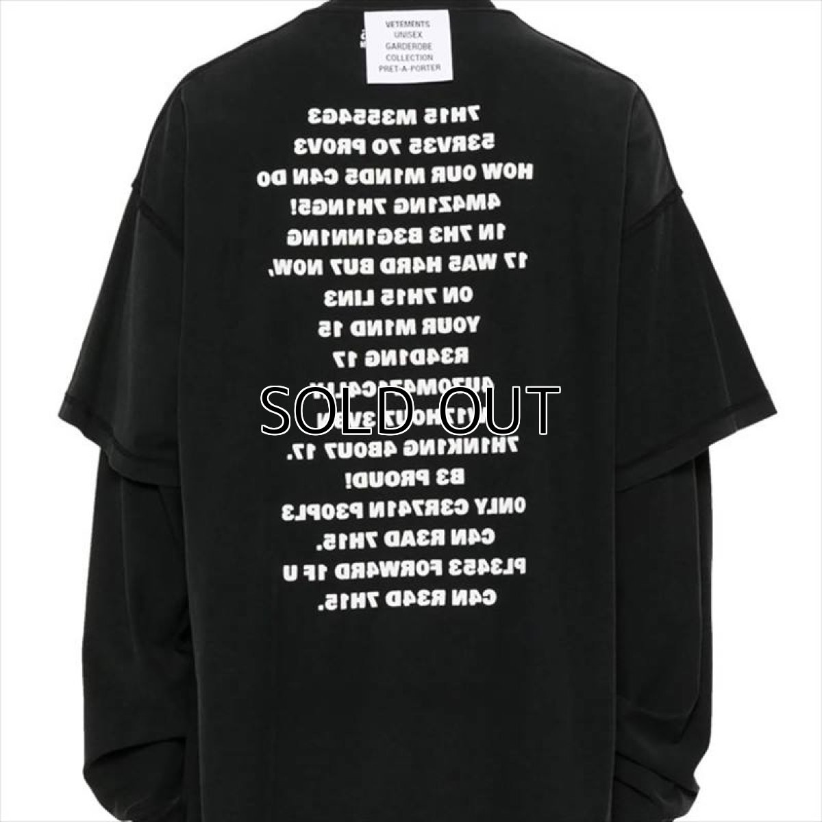 画像2: VETEMENTS Brainpower Inside-Out Layered Longsleeve T-Shirt (ロングスリーブTシャツ) (2)