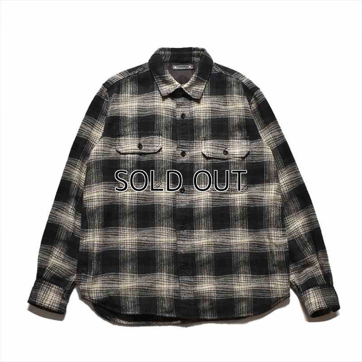 画像1: MINEDENIM Distortion Ombre Check Flannel Over Shirt (1)