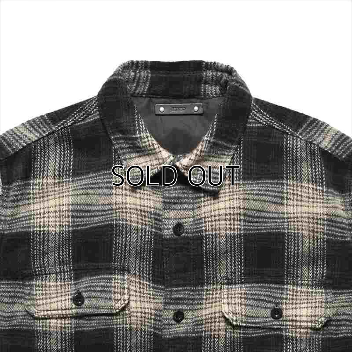 画像2: MINEDENIM Distortion Ombre Check Flannel Over Shirt (2)