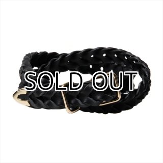 COOTIE PRODUCTIONS Leather Braid Belt (Silver)