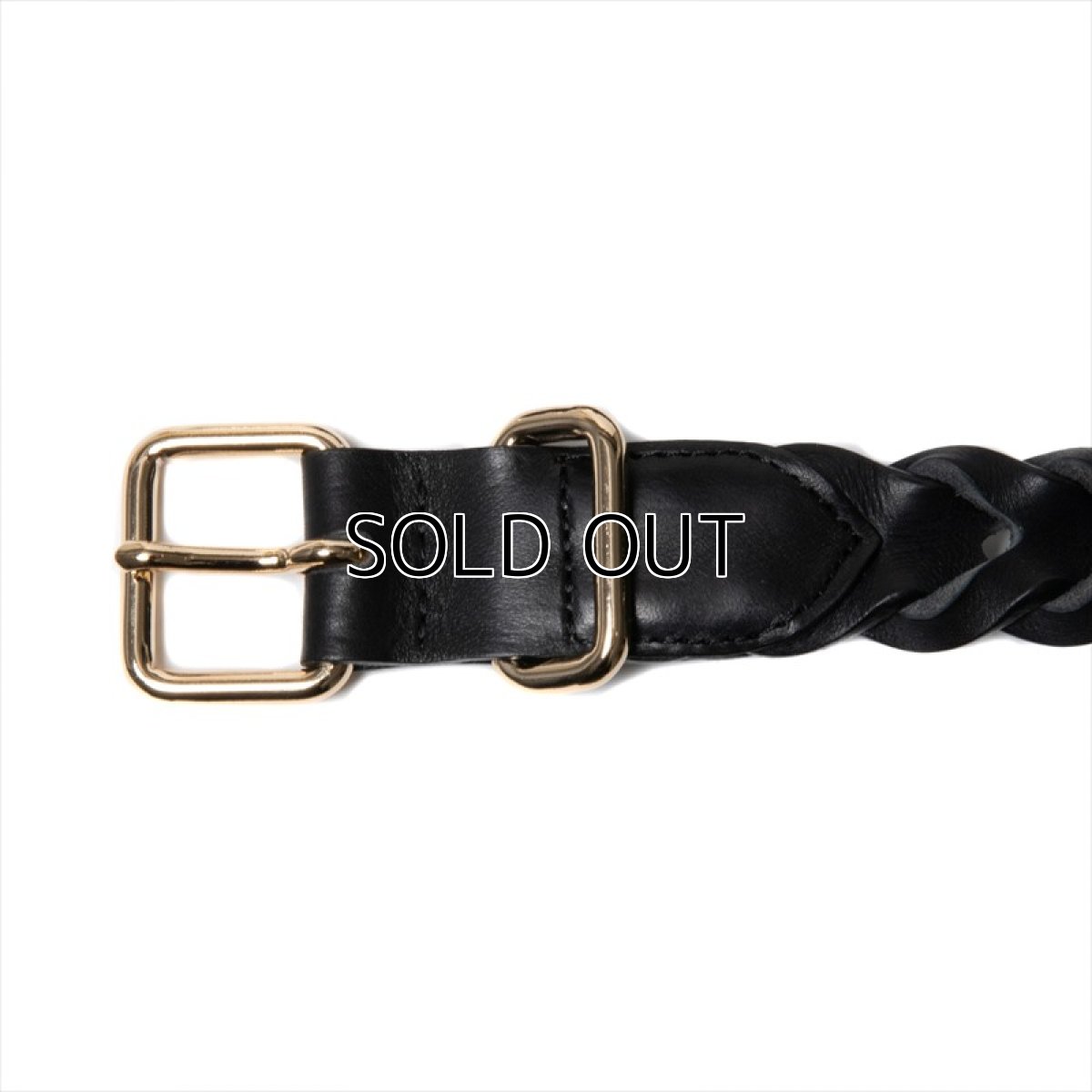 画像2: COOTIE PRODUCTIONS Leather Braid Belt (ベルト) (2)