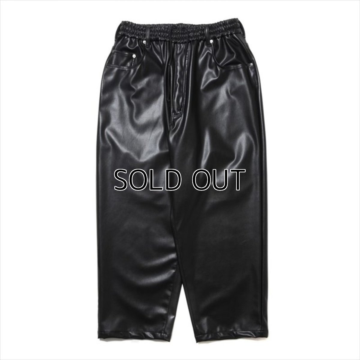 画像1: COOTIE PRODUCTIONS Faux Leather 5 Pocket Wide Easy Pants (ワイドイージーパンツ) (1)