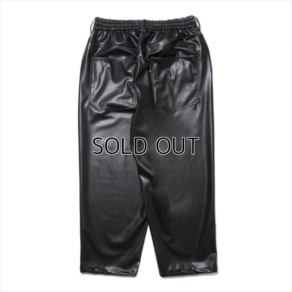 画像2: COOTIE PRODUCTIONS Faux Leather 5 Pocket Wide Easy Pants (ワイドイージーパンツ) (2)