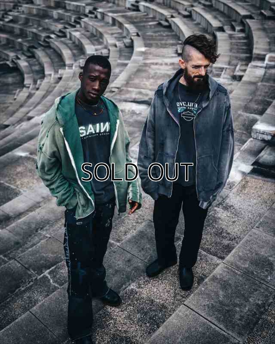 画像4: ©SAINT Mxxxxxx HOODIE DBL-FC ZIP Charkoal (ジップパーカー) (4)