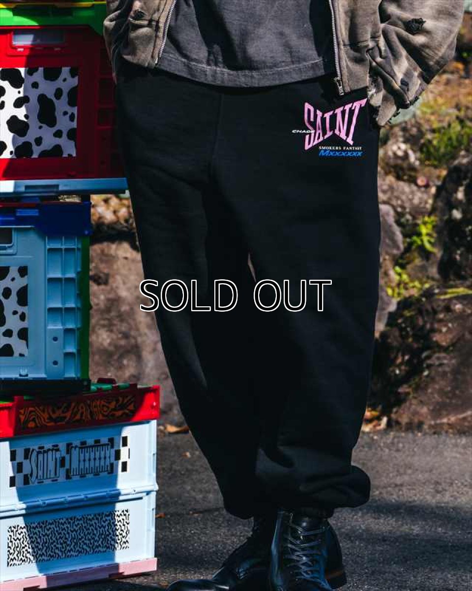 画像2: ©SAINT Mxxxxxx SWEAT PANTS RIBON SAINT Black (スウェットパンツ) (2)