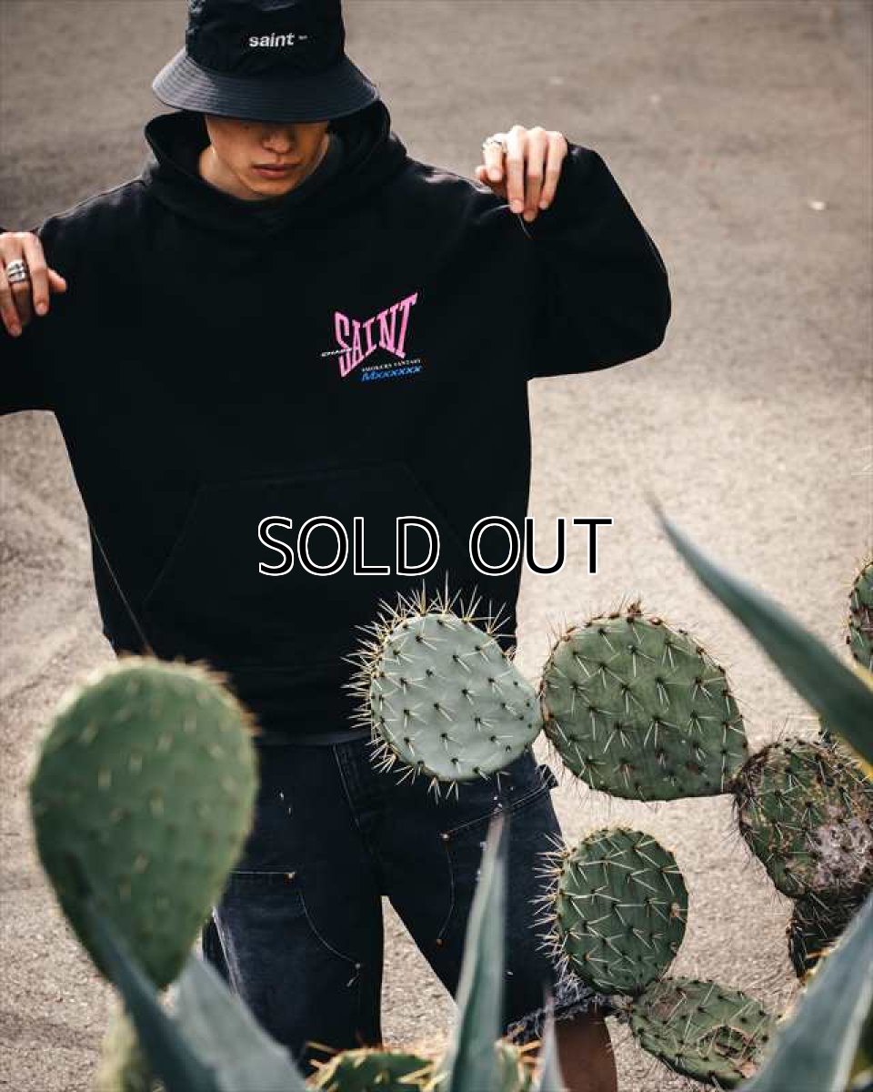 画像2: ©SAINT Mxxxxxx HOODIE RIBON SAINT Black (パーカー) (2)