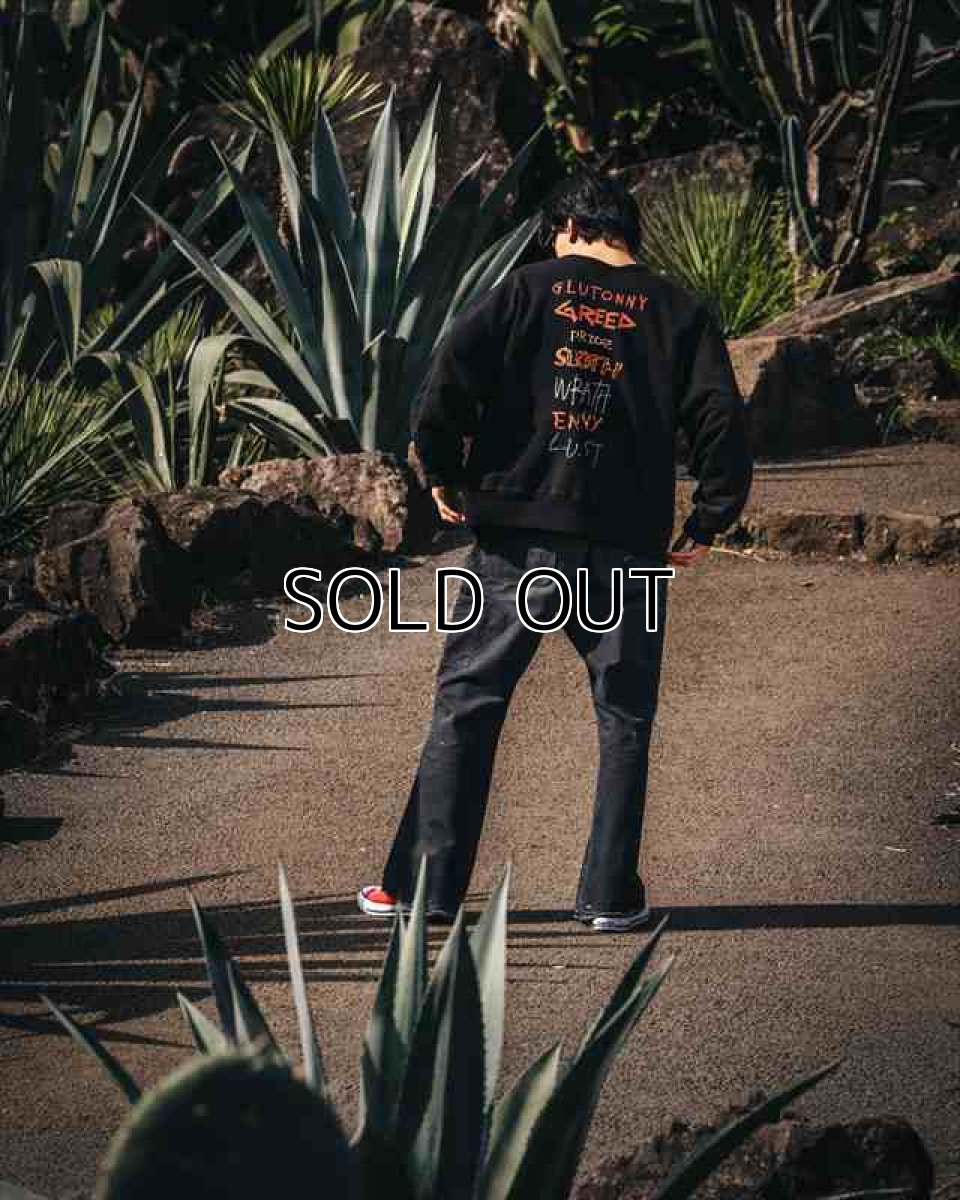 画像4: ©SAINT Mxxxxxx CRW-N SWT 7 DEADLY Black (スウェット) (4)