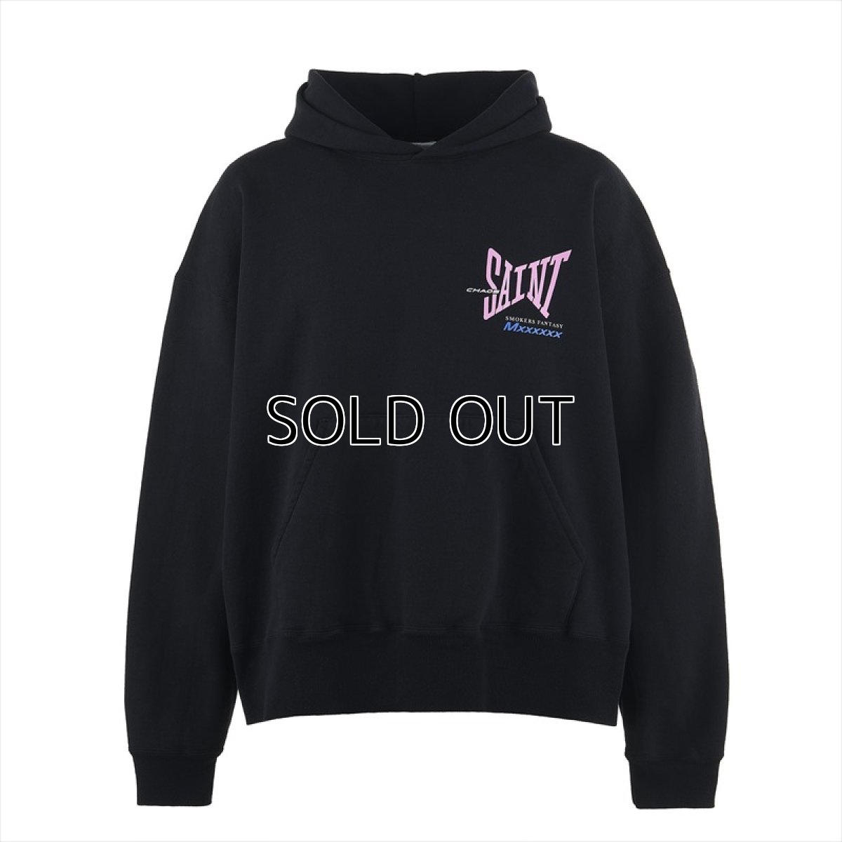 画像1: ©SAINT Mxxxxxx HOODIE RIBON SAINT Black (パーカー) (1)