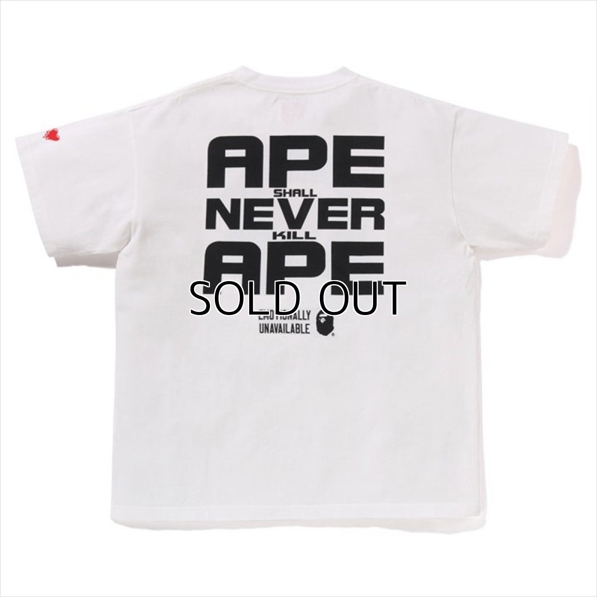 画像2: EMOTIONALLY UNAVAILABLE x A BATHING APE EU BAPE FACE SS TEE White (Tシャツ) (2)