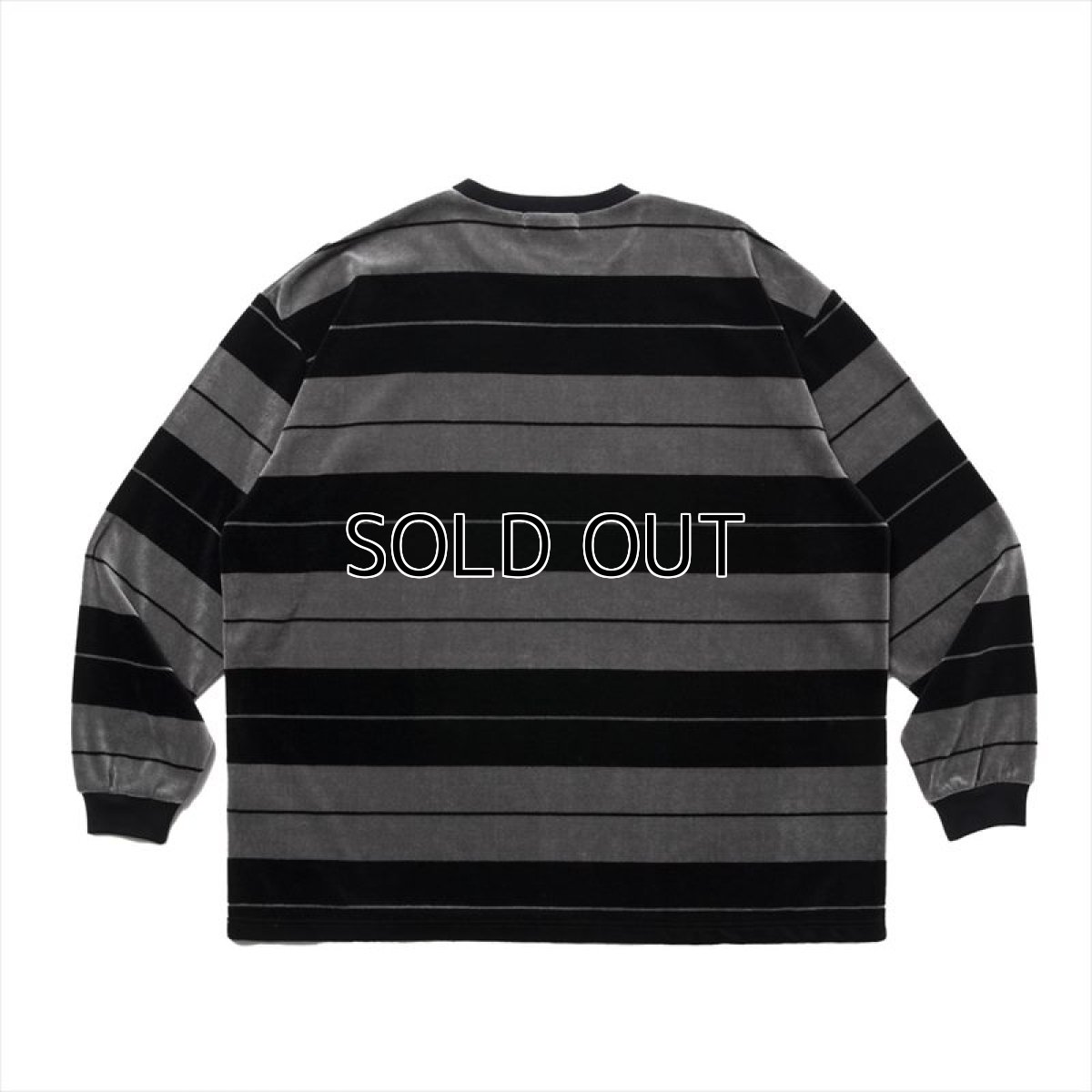 画像2: COOTIE PRODUCTIONS Velour Border L/S Tee (ベロアボーダーロングスリーブTシャツ) (2)