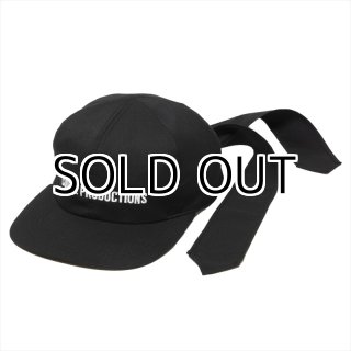 COOTIE PRODUCTIONS Faux Leather 5 Panel Mesh Cap (Black/Black)