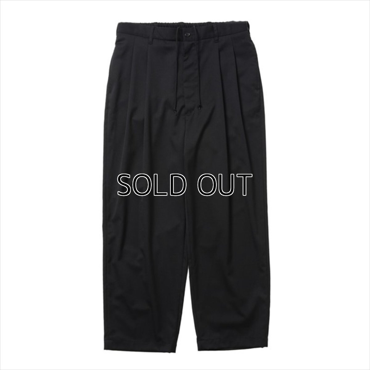 画像1: COOTIE PRODUCTIONS Comfort Merino Saxony 2 Tuck Wide Easy Trousers (2タックワイドイージートラウザーズ) (1)
