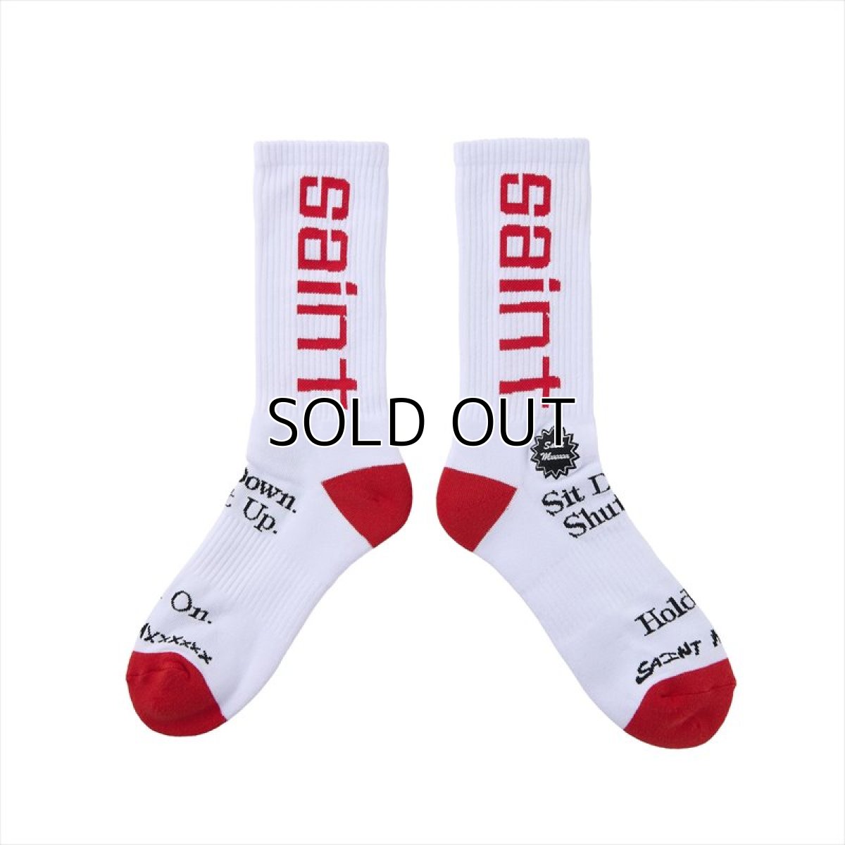画像1: ©SAINT Mxxxxxx SOCKS SIT DOWN White (ソックス) (1)