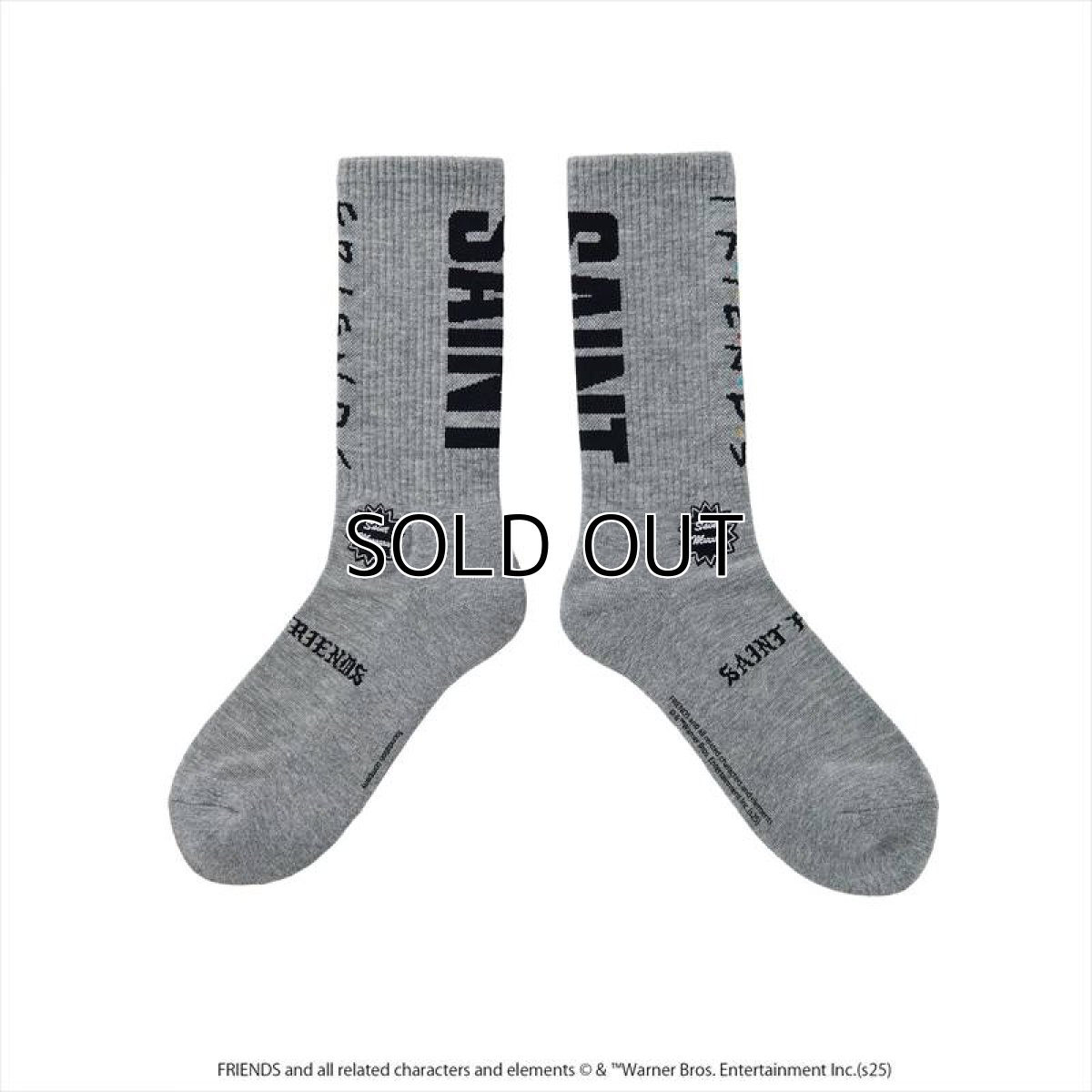 画像1: ©SAINT Mxxxxxx x FRIENDS FRD_SOCKS FRIENDS Gray (ソックス) (1)