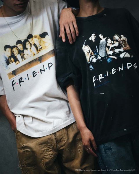 SAINT Mxxxxxx x FRIENDS FRD_SS TEE FRIENDS Black