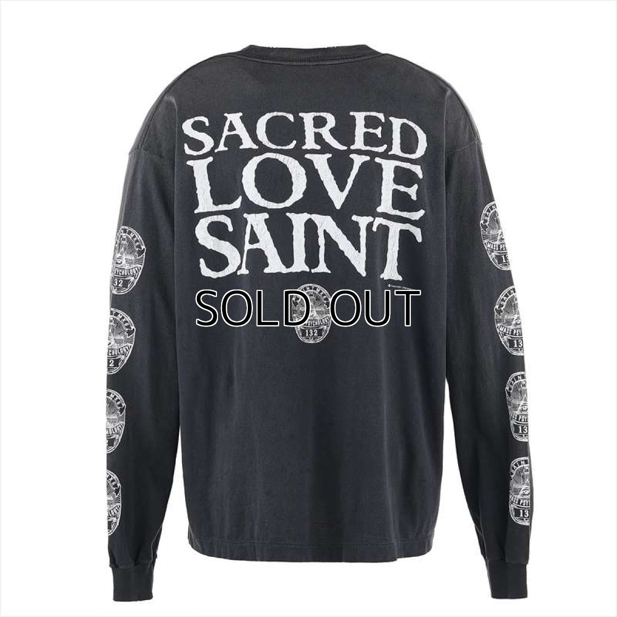 画像2: ©SAINT Mxxxxxx LS TEE LOVE SAINT Black (ロングスリーブTシャツ) (2)